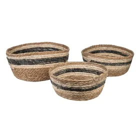 Juego de Cestos Romimex 843755 Negro Fibra natural 3 Piezas de Romimex, Cestos de almacenaje - Ref: D1619475, Precio: 16,92 €...