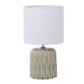 Desk lamp Alexandra House Living Cream Ceramic 40 W 17 x 30 x 17 cm by Alexandra House Living, Bedside and Table Lamps - Ref:...