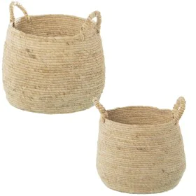 Set of Baskets Alexandra House Living 03769 Brown wicker Rattan Natural Fibre (2 Units) by Alexandra House Living, Storage ba...