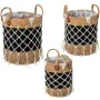 Set of Baskets Alexandra House Living 03793 Black wicker Rattan Natural Fibre (3 Units) by Alexandra House Living, Storage ba...