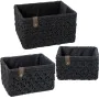 Juego de Cestos Alexandra House Living 03821 Negro Mimbre Ratán Fibra natural (3 Unidades) de Alexandra House Living, Cestos ...