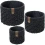 Set of Baskets Alexandra House Living 03822 Black wicker Rattan Natural Fibre (3 Units) by Alexandra House Living, Storage ba...