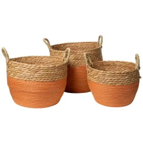 Juego de Cestos Romimex 844134 Naranja Fibra natural 3 Piezas de Romimex, Cestos de almacenaje - Ref: D1628907, Precio: 54,17...