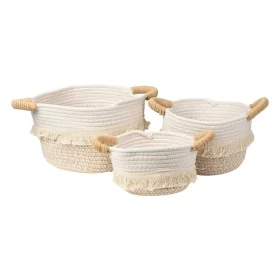 Conjunto de Cestos Romimex 844146 Branco Fibra natural 3 Peças de Romimex, Cestos de arrumação - Ref: D1628919, Preço: 44,29 ...