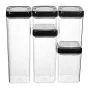 Tin Alexandra House Living 82014 Black Transparent Acrylic Plastic Melamin 1 L by Alexandra House Living, Food storage - Ref:...