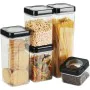 Tin Alexandra House Living 82014 Black Transparent Acrylic Plastic Melamin 1 L by Alexandra House Living, Food storage - Ref:...