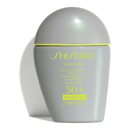 Hydrating Cream with Colour Shiseido Sports BB SPF50+ Medium Tone Spf 50 30 L by Shiseido, Foundations - Ref: M0103444, Price...