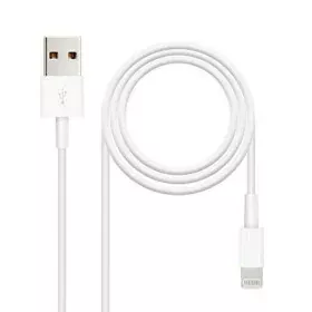 Cable Lightning NANOCABLE 10.10.0401 Blanco de NANOCABLE, Cargadores y adaptadores - Ref: M0305626, Precio: 4,15 €, Descuento: %