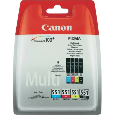 Tinteiro de Tinta Original Canon CLI-551 de Canon, Toners e tinta de impressora - Ref: M0318971, Preço: 58,01 €, Desconto: %