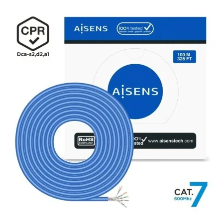 Câble Réseau Rigide FTP 7ème Catégorie Aisens AWG23 Bleu 100 m de Aisens, Câbles Ethernet - Réf : M0500537, Prix : 87,65 €, R...