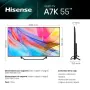 TV intelligente Hisense 55A7KQ 55" 4K ULTRA HD QLED WI-FI 4K Ultra HD 55" QLED de Hisense, Téléviseurs - Réf : S0450804, Prix...