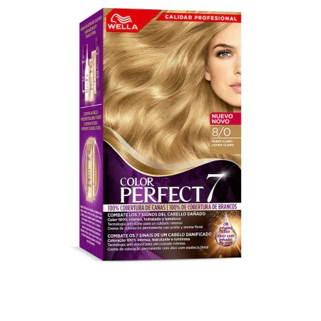 Dauerfärbung Wella Color Perfect 7 Nº 8/0 Graue Haare Helles Blond 60 ml von Wella, Farben - Ref: S05103966, Preis: 9,86 €, R...