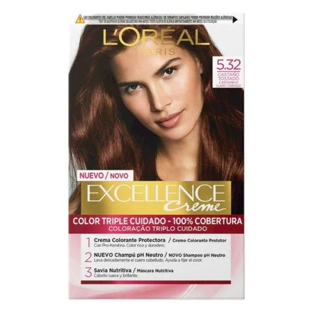 Teinture permanente Excellence L'Oréal Paris AA112600 5.32 Nº 9.0-rubio muy claro Nº 8.0-rubio claro 192 ml de L'Oréal Paris,...