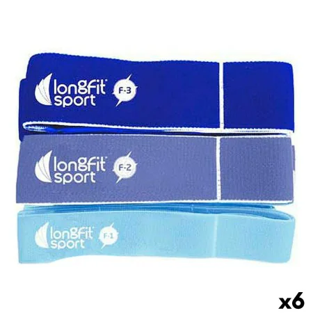 Bandes de résistance élastiques LongFit Sport Bleu 3 Pièces (6 Unités) de LongFit Sport, Bandes élastiques - Réf : S2226424, ...