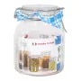 Frasco de Vidro Borgonovo 33211 Hermético Transparente 1,7 L 12 x 12 x 17 cm (6 Unidades) de Borgonovo, Armazenamento de alim...