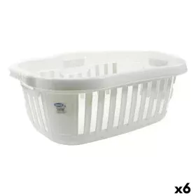 Cesto para la Ropa Sucia Tontarelli Hipster Blanco 50 L 66 x 44 x 25 cm (6 Unidades) de Tontarelli, Cestos para la colada - R...