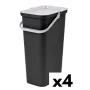 Caixote de Lixo para Reciclagem Tontarelli Moda Branco Preto 38 L (4 Unidades) de Tontarelli, Caixas de reciclagem em casa - ...