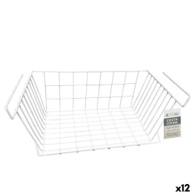 Cesta para Estante de Cocina Confortime Blanco 43 x 24,4 x 18,5 cm (12 Unidades) de Confortime, Estantes y soportes - Ref: S2...