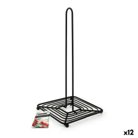 Kitchen Paper holder Confortime 66401 Black 15 x 15 x 30,5 cm (12 Units) by Confortime, Shelves and supports - Ref: S2231092,...