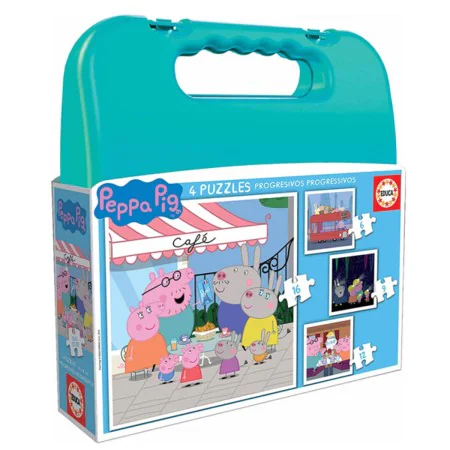 4-Puzzle Set Educa Peppa Pig Progressive (6-9-12-16 pcs) by Educa, Jigsaws - Ref: S2403685, Price: 9,26 €, Discount: %