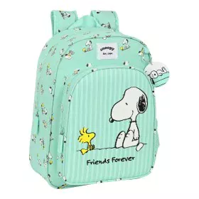 Cartable Snoopy Friends forever Menthe (26 x 34 x 11 cm) de Snoopy, Sacs à dos enfant - Réf : S2426116, Prix : 24,01 €, Remis...