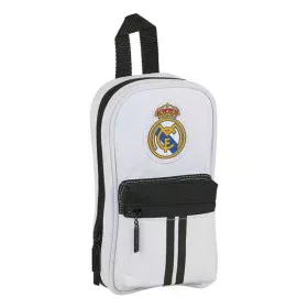 Backpack Pencil Case Real Madrid C.F. White Black 12 x 23 x 5 cm 33 Pieces by Real Madrid C.F., Pencil cases - Ref: S2437382,...