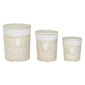 Laundry basket Home ESPRIT Cream Natural 3 Pieces 45 x 45 x 55 cm by Home ESPRIT, Laundry Baskets - Ref: S3054282, Price: 77,...