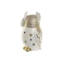 Figura Decorativa Home ESPRIT Branco Dourado Coruja Romântico 10 x 8 x 18 cm de Home ESPRIT, Adornos - Ref: S3056081, Preço: ...