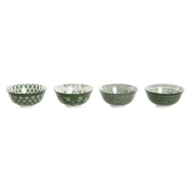 Set de Cuencos Home ESPRIT Blanco Verde Porcelana Shabby Chic 15 x 15 x 7 cm de Home ESPRIT, Cuencos y tazones - Ref: S305717...