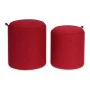 Pouffe Versa Marsala Polyester MDF Wood (2 Pieces) (39 x 44 x 39 cm) (30,5 x 30,5 x 38cm) by Versa, Footstools - Ref: S340724...