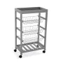 Vegetable trolley Versa Grey 30 x 85 x 51 cm Metal MDF Wood by Versa, Shelves and supports - Ref: S3411018, Price: 60,79 €, D...