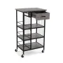 Kitchen Trolley Versa Grey MDF Wood 37 x 89,5 x 50 cm by Versa, Serving Trolleys - Ref: S3411627, Price: 109,95 €, Discount: %