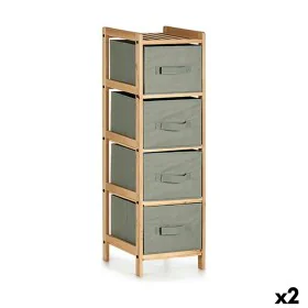 Kommode Grau Holz Textil 28 x 89 x 29,5 cm (2 Stück) von Kipit, Kommoden & Sideboards - Ref: S3616630, Preis: 71,96 €, Rabatt: %