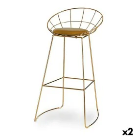 Stool Golden Mustard Iron (51 x 94 x 52 cm) (2 Units) by Gift Decor, Barstools - Ref: S3618520, Price: 170,86 €, Discount: %