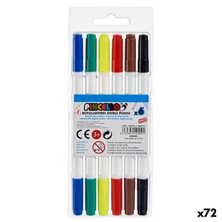 Set of Felt Tip Pens Double-ended Multicolour (72 Units) by Pincello, Fineliners - Ref: S3623809, Price: 51,24 €, Discount: %