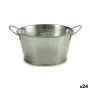 Planter Bucket Silver Zinc 27,5 x 10,5 x 20 cm (24 Units) by Ibergarden, Cachepots - Ref: S3624581, Price: 43,69 €, Discount: %