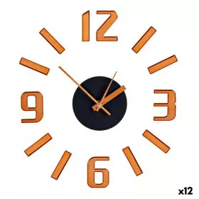 Reloj de Pared Adhesivo Bronce ABS Ø 35 cm (12 Unidades) de Gift Decor, Relojes de pared - Ref: S3625272, Precio: 121,19 €, D...