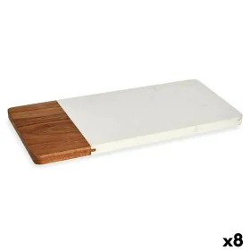 Tabla de cortar Blanco Mármol Madera de acacia 15 x 1,3 x 30 cm (8 Unidades) de Kinvara, Tablas de cortar - Ref: S3626195, Pr...