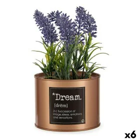 Pianta Decorativa Lavanda Lattina Viola Metallo Rame Verde Plastica 10 x 18 x 10 cm (6 Unità) di Ibergarden, Piante artificia...