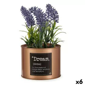 Planta Decorativa Lavanda Lata Morado Metal Cobre Verde Plástico 10 x 18 x 10 cm (6 Unidades) de Ibergarden, Plantas - Ref: S...