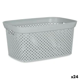 Cesto per i Panni Grigio Plastica 10 L 24 x 17 x 35 cm (24 Unità) di Kipit, Ceste per la biancheria - Rif: S3626514, Prezzo: ...