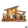 Presépio de Natal Leve LED Multicolor Madeira Cerâmica 26 x 14 x 12 cm (6 Unidades) de Krist+, Natal - Ref: S3627075, Preço: ...