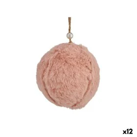 Christmas Bauble Fluffy toy Dark pink 8 x 8 x 8 cm (12 Units) by Krist+, Christmas - Ref: S3627501, Price: 19,72 €, Discount: %