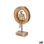 Figura Decorativa Sentado Dourado Metal 15,5 x 27 x 8 cm (6 Unidades) de Gift Decor, Colecionáveis - Ref: S3631439, Preço: 55...