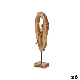 Decorative Figure Sitting Golden Metal 10 x 41,5 x 7,5 cm (6 Units) by Gift Decor, Collectables - Ref: S3631441, Price: 60,98...