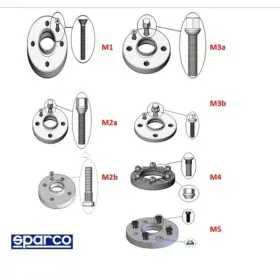 Espaçadores Sparco 5X100 57.0 M14 X 1,50 5 mm M1 de Sparco, Separadores de rodas - Ref: S3790639, Preço: 52,80 €, Desconto: %