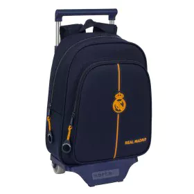 School Rucksack with Wheels Real Madrid C.F. 2nd Kit 24/25 Navy Blue 27 x 33 x 10 cm by Real Madrid C.F., Children's Backpack...