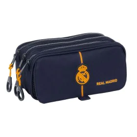 Trousse Fourre-Tout Triple Real Madrid C.F. 2nd Kit 24/25 Blue marine 21,5 x 10 x 8 cm de Real Madrid C.F., Trousses - Réf : ...