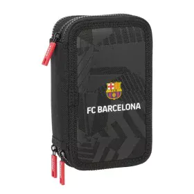 Pochette à crayons triple F.C. Barcelona Black Noir 12,5 x 19,5 x 5,5 cm 37 Pièces de F.C. Barcelona, Trousses - Réf : S43113...