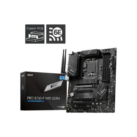 Motherboard MSI PRO B760-P WIFI DDR4 Intel LGA 1700 by MSI, Base plates - Ref: S5623587, Price: 144,01 €, Discount: %